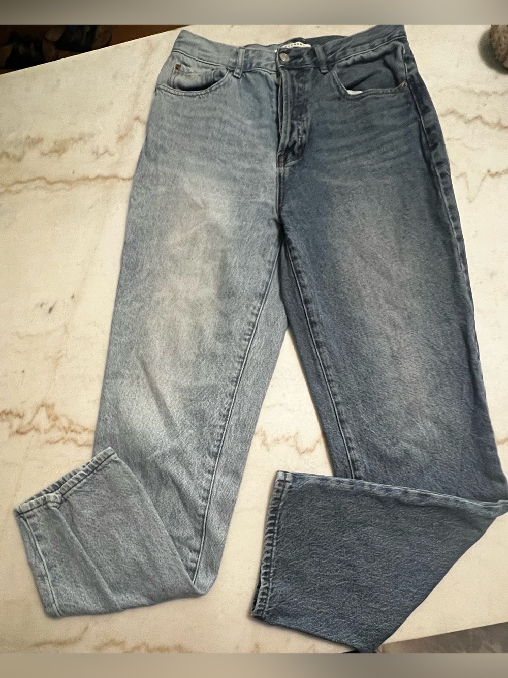 PacSun Two-Tone High-Rise Button Fly Dad Vintage Inspired Denim Jeans Size 28